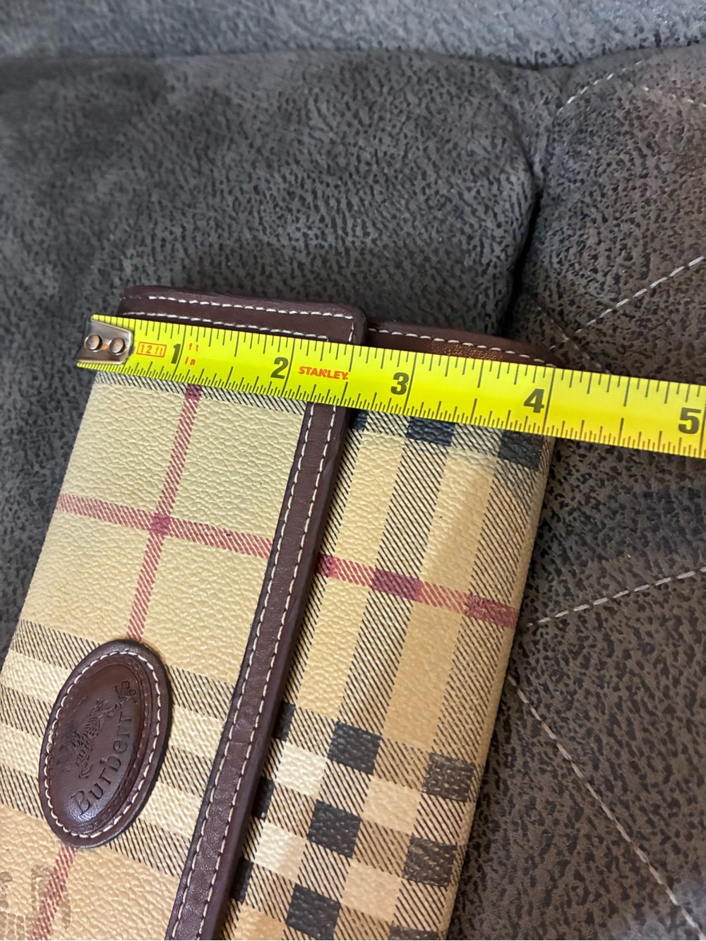 Burberry Tan and Brown Plaid Continental Wallet - Picture 5 of 5